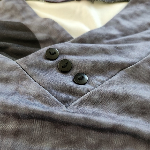 Azalea by Firmiana Plus Size Tunic Size 1X Gray Blue with polka-dots - Picture 3 of 4